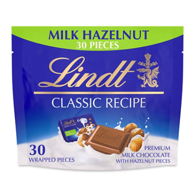 Lindt CLASSIC RECIPE Hazelnut Milk Chocolate Candy Individually Wrapped Pieces Pouch - 6 Oz - Image 1