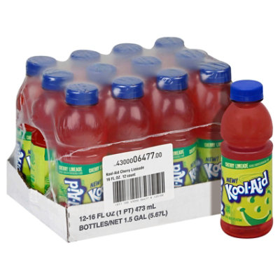 Kool Aid Cherry Limeade Beverage - 16 Fluid Ounce (Pack of 12) - Image 1