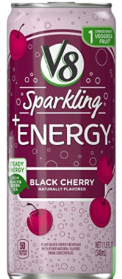 V8 Sparkling Energy Drink - Black Cherry - 12 Bottles Total (11.5 Fl oz Per Bottle) - Image 4
