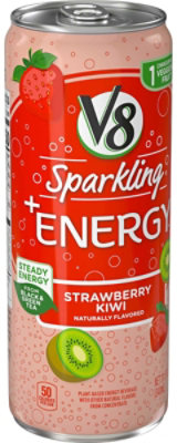 V8 Sparkling Energy Drink - Strawberry Kiwi - 12 Bottles Total (11.5 Fl oz Per Bottle) - Image 2