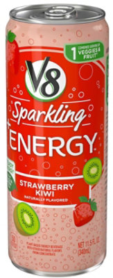 V8 Sparkling Energy Drink - Strawberry Kiwi - 12 Bottles Total (11.5 Fl oz Per Bottle) - Image 3