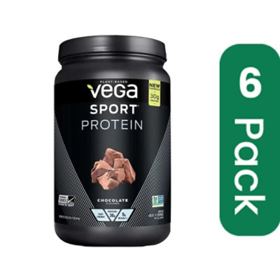 Vega Sport Chocolate Protein Powder - 21.7 Ounce Tub (Pack of 6) - Image 1