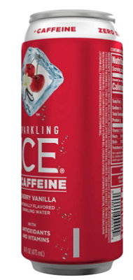 Sparkling Ice Plus Caffeine Cherry Vanilla Naturally Flavored Sparkling Water with Antioxidants and Vitamins - 16 Fluid Ounce (Pack of 12) - Image 4