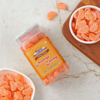 Rani Brand Authentic Indian Products -  Orange Candy 5.25oz (150g) Vacuum Sealed, Easy Open Top, Resealable Container - Image 1