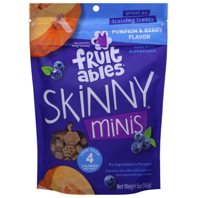 Fruitables Skinny Minis Pumpkin & Berry Dog Treats - 5 Oz - Image 2