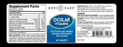 Geri-Care Eye Vitamin and Mineral Supplement with Lutein, 1 Count - Image 2
