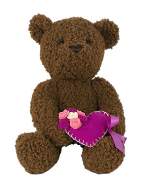 Debi Lilly Design Large Felt Heart Bear - Each - Image 1