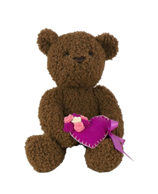 Debi Lilly Design Small Felt Heart Bear - Each - Image 1