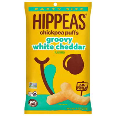 Hippeas Chickpea White Cheddar Chips Bag - 8 Oz - Image 1