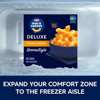Kraft Deluxe Frozen Meal Original Cheddar Mac & Cheese - Macaroni and Cheese Dinner - 12 Oz - Image 3