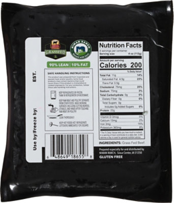 Niman Ranch 90% Lean 10% Fat Ground Beef - 16 Oz - Image 4