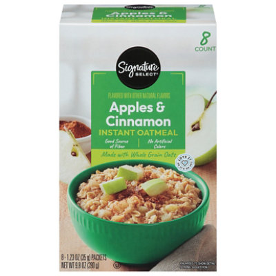 Signature Select Apple Cinnamon Instant Oatmeal - 9.8 Oz