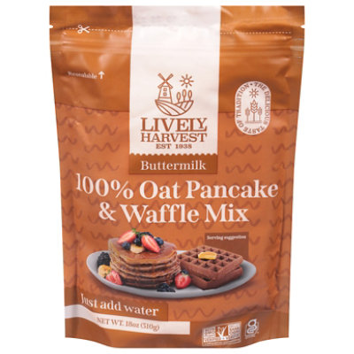 Lively Harvest Oat Pnck Waffle Buttermilk Mix - 18 Oz - Image 2