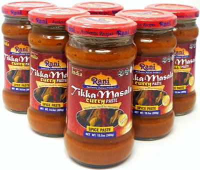 Rani Authentic Indian Brand - Tikka Masala Cooking Spice Paste 10.5oz (300g) Glass Jar (Pack of 5 +1 Free) - Image 1