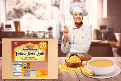 Rani Authentic Indian Brand - Yellow Peas Split, Dried (Vatana, Matar) 400oz (25lbs) 11.36kg Bulk Box - Image 2