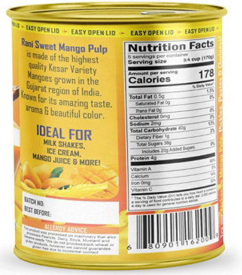 Rani Authentic Indian Brand - Mango Pulp Puree (Kesar Sweetened) 30oz (1.875lbs) 850g (Pack of 2) - Image 3