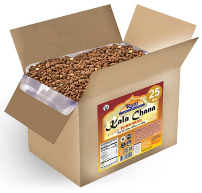 Rani Authentic Indian Brand - Kala Chana (Desi Chickpeas Chana with skin) 400oz (25lbs) 11.36kg Bulk Box - Image 1