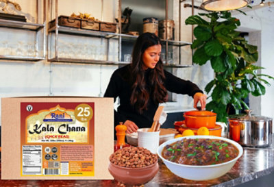 Rani Authentic Indian Brand - Kala Chana (Desi Chickpeas Chana with skin) 400oz (25lbs) 11.36kg Bulk Box - Image 3