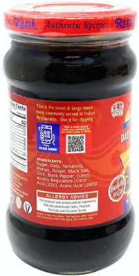 Rani Authentic Indian Brand - Dates & Tamarind (Imli) Chutney 12.3oz (350g) Glass Jar - Image 2