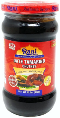 Rani Authentic Indian Brand - Dates & Tamarind (Imli) Chutney 12.3oz (350g) Glass Jar - Image 1