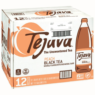 Tejava Ice Tea Peach Unsweetened 12 Count - 33.8 Fl. Oz.
