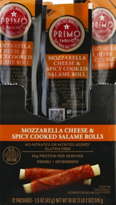 Primo Taglio Roll Mozzarella Cheese And Spicy Salame - 24-1.5 Oz - Image 2