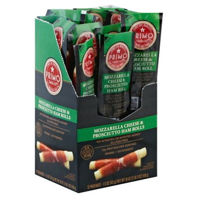 Primo Taglio Roll Mozzarella Cheese And Proscuitto Ham - 24-1.5 Oz