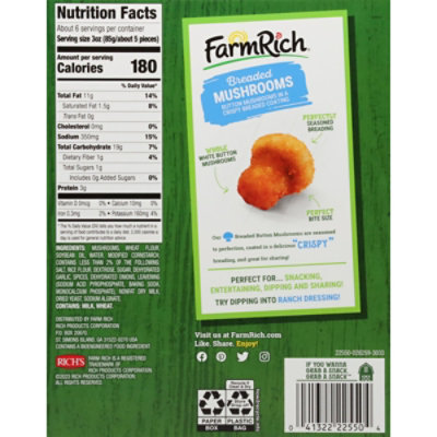 Farm Rich Breaded Mushrooms - 17 Oz - Image 3
