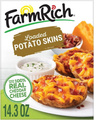 Farm Rich Loaded Potato Skins Hand Stuffed With Cheddar Cheese And Bacon - 14.3 Oz - Image 2
