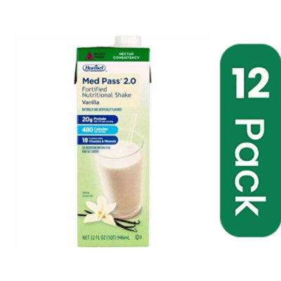 Hormel Med Pass 2.0 Vanilla Oral Supplement, 32 oz. Carton, 1 Count - Image 1