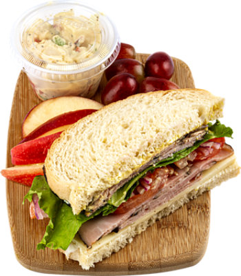Ham Sandwich With Fruit And Potato Salad - Each - Image 1