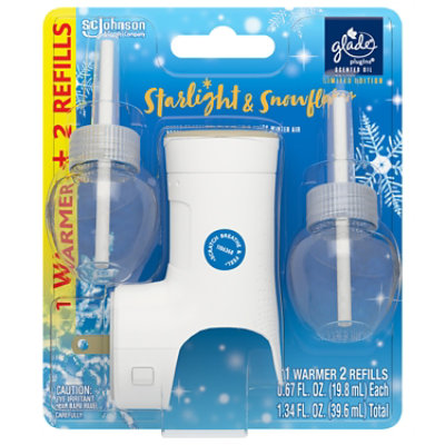 Glade Piso Plus Warmer Starlight & Snowflakes Refill- 2-.67 Fl. Oz. - Image 2