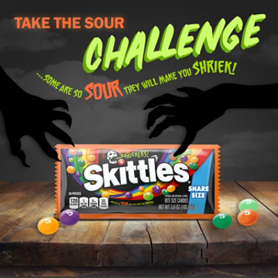 SKITTLES Shriekers Sour Chewy Halloween Candy Share Size Bag - 3.6 Oz - Image 5