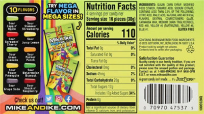 Mike & Ike Megamix Sours - 4.25 Oz - Image 6