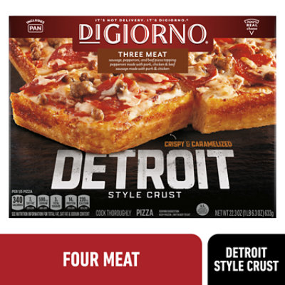 Digiorno Three Meat Detroit Style Pizza Box - 22.3 Oz - Image 1