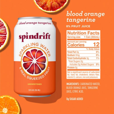 Spindrift Blood Orange Tangerine Sparkling Water In Can - 12 Fl. Oz. - Image 2