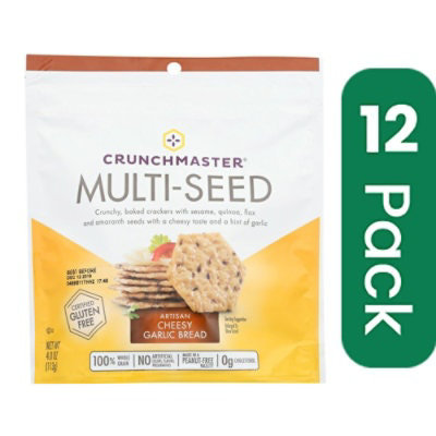 Crunchmaster - Mltsd Cracker Chsy Garlc Brd - 4 oz (Pack of 12) - Image 1