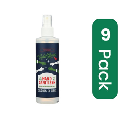 Rebel Green - Hand Santzr Spray Pprmint -8 fz (Pack of 9) - Image 1