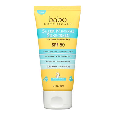 Babo Botanicals - Sunscrn Sheer Ltn Spf 50 -3 fz - Image 1