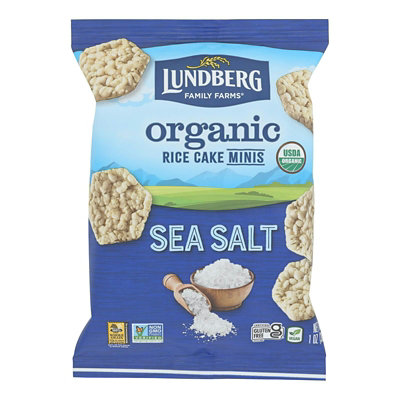 Lundberg Family Farms Rice Cakes - Mini Sea Salt - 24 Bags Total (1 oz Per Bag) - Image 1