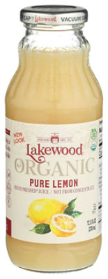 Lakewood Organic Pure Lemon Juice - 12.5 Ounce (Pack of 12) - Image 1