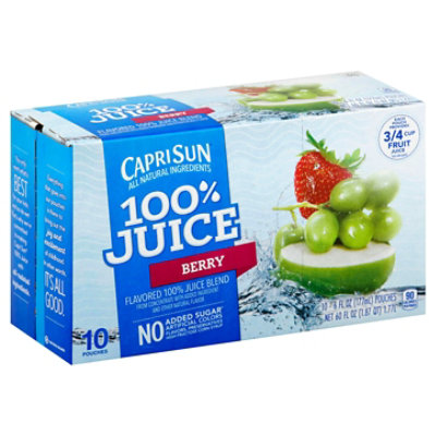 Capri Sun All Natural 100 Percent Berry Juice - 60 Fluid Ounce. (Pack of 4) - Image 2