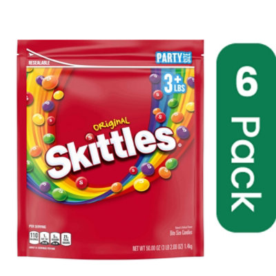 Skittles Original Bite Size Candy - 50 Ounce (Pack of 6) - Image 1