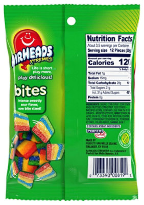 Air Heads Xtremes Bites Rainbow Berry Candy - 3.8 Ounce Peg Bag (Pack of 12) - Image 2