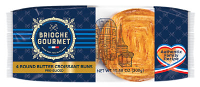 Brioche Gourmet Croissant Buns 4 Count - 10.6 OZ - Image 1