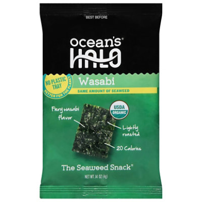 Ocean's Halo Wasabi Seaweed Snack - 0.14 Oz - Image 3