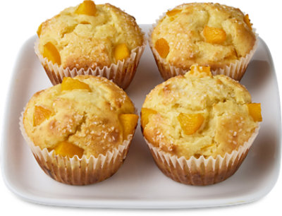 Pavilions Peach Muffins All Natural Products - 4 Count - Image 1