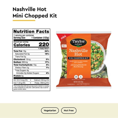 Taylor Farms Nashville Hot Mini Chopped Salad Kit - 4.3 Oz - Image 5