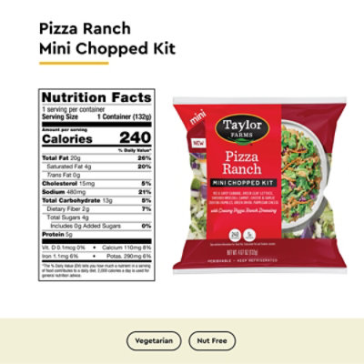 Taylor Farms Pizza Ranch Mini Chopped Salad Kit - 4.67 Oz - Image 3