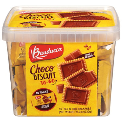 Bauducco Choco Biscuit Cookies 40 Pack Crispy And Delicious Great For Appetizers And Desserts - 25.3 OZ - Image 3